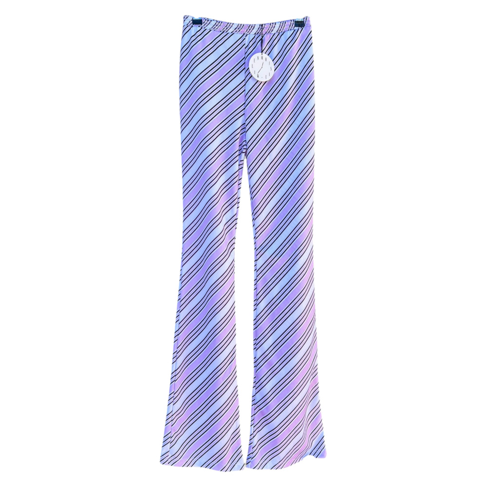 Maisie Wilen Contender Striped Jersey Flared Pants Lilac Size XS fits Small NWT - Picture 3 of 7